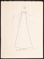 Large Karl Lagerfeld Fashion Drawing, Elizabeth Taylor - Sold for $5,850 on 04-18-2019 (Lot 124).jpg